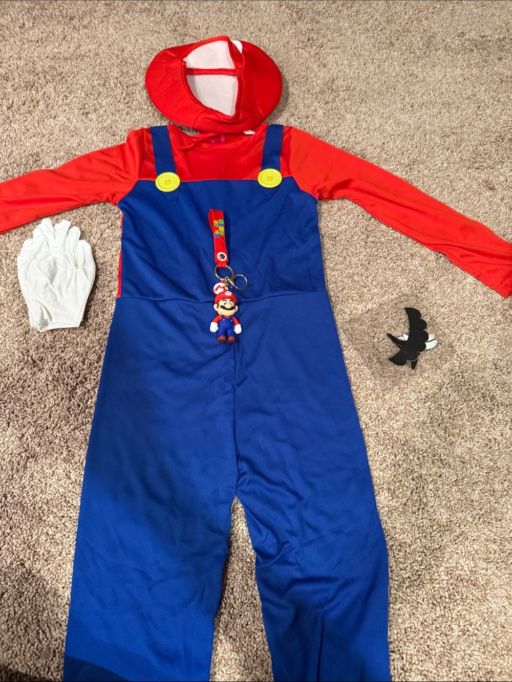 Kids Blue and Red Plumber-Inspired Costume with Hat